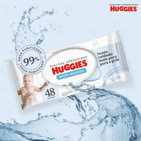 Toalha Umedecida Huggies Recém-nascido 48 Unidades