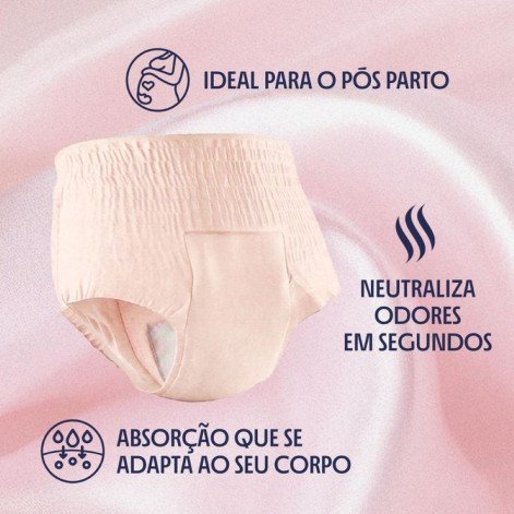 Roupa Íntima Descartável Plenitud Femme Ideal para o Pós-Parto P/M 16 Unidades