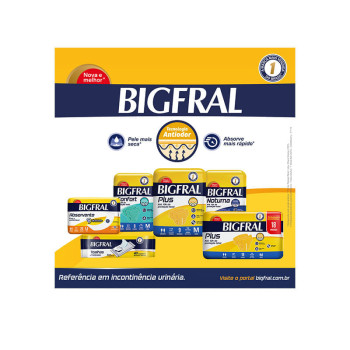 Fralda Geriátrica Unissex Bigfral Derma Plus Adulto XG 7 unidades