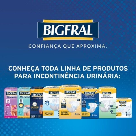 Fralda Adulto Bigfral Derma Plus Noturna M Unissex 8 Unidades