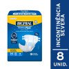 Fralda Adulto Bigfral Derma Plus Noturna M Unissex 8 Unidades