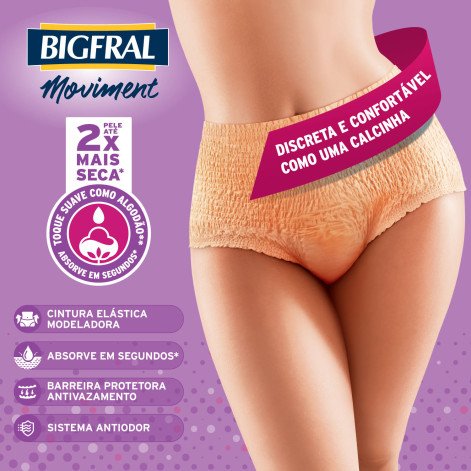 Roupa Íntima Feminina Moviment Bigfral Tamanho P/m 07 Unidades