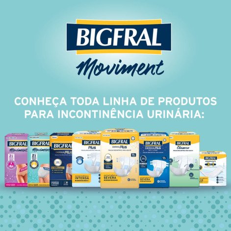 Fralda Geriátrica Roupa Íntima Bigfral Moviment P/M 16 Unidades
