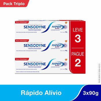 Sensodyne Creme Dental Rapido Aliv L3P2 90G Sensodyne Creme Dental Rapido Aliv L3P2 90G