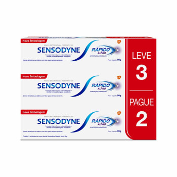 Sensodyne Creme Dental Rapido Aliv L3P2 90G