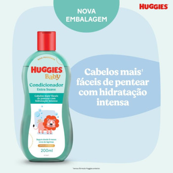 Condicionador Infantil Huggies Extra Suave para Bebê Hipoalergênico 200ml