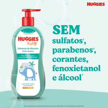 Sabonete Líquido Huggies glicerina para bebê Extra Suave 200ml Sabonete Líquido Huggies glicerina para bebê Extra Suave 200ml