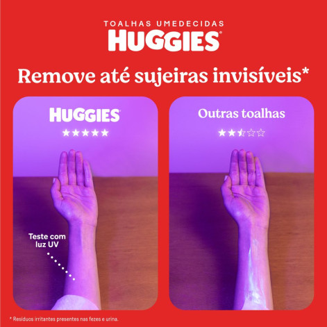 Lenço Umedecido Huggies Baby Hidratação Hipoalergênico Sem Álcool 48 unidades