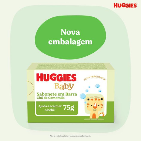 Sabonete em Barra Infantil Huggies Chá de Camomila 75g