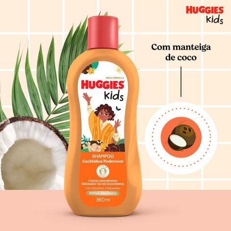 Shampoo Infantil Huggies Kids Cachinhos Poderosos 360ml Shampoo Infantil Huggies Kids Cachinhos Poderosos 360ml