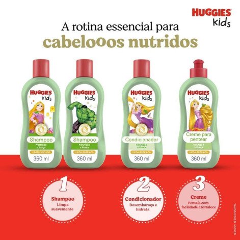 Shampoo Infantil Huggies Kids Nutrição e Força Hulk 360ml Shampoo Infantil Huggies Kids Nutrição e Força Hulk 360ml