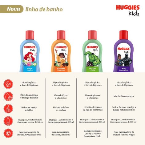 Creme De Pentear Huggies Kids Crespinhos 360Ml