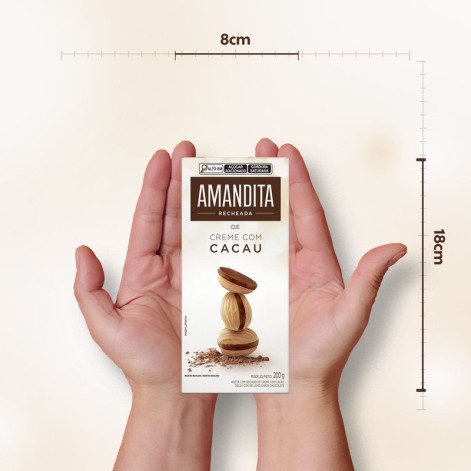 Wafer Amandita Recheado de Chocolate 200g