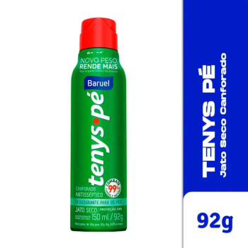 Desodorante Para Os Pés Baruel Tenys Pé Canforado Jato Seco 150ml