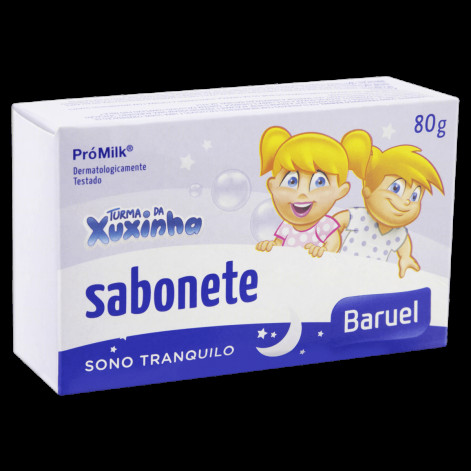 Sabonete infantil barra Turma da Xuxinha 80g Lavanda e Bergamota Baruel - Sono Tranquilo