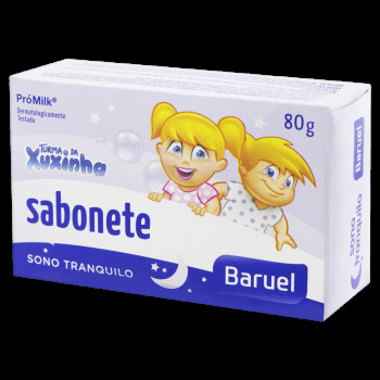 Sabonete infantil barra Turma da Xuxinha 80g Lavanda e Bergamota Baruel - Sono Tranquilo
