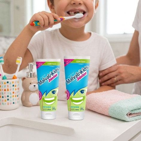 Gel Dental Infantil Júnior 7+ anos com Flúor Malvatrikids 70g Gel Dental Infantil Júnior 7+ anos com Flúor Malvatrikids 70g