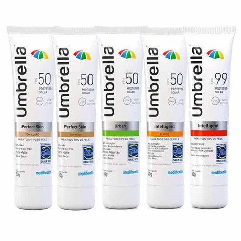 Fotoprotetor Facial com Cor Umbrella Perfect Skin FPS50
