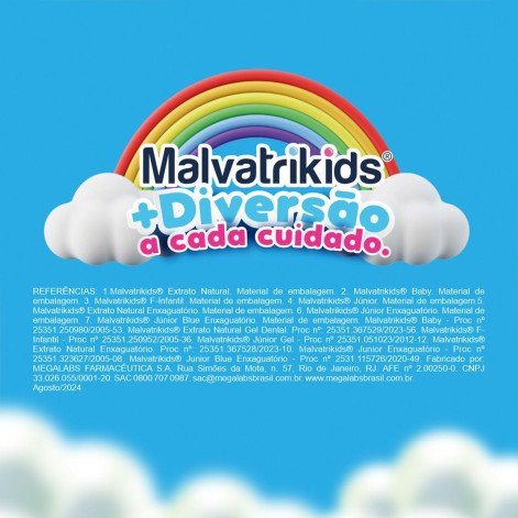 Kit Gel Dental Infantil Malvatrikids F-Infantil Anticáries Sabor Tutti Frutti 70g 3 Unidades Leve 3 Pague 2 Kit Gel Dental Infantil Malvatrikids F-Infantil Anticáries Sabor Tutti Frutti 70g 3 Unidades Leve 3 Pague 2
