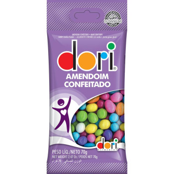 Confeitos Dori Amendoim Colorido 70g