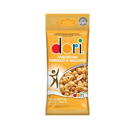 Amendoim Dori Salgado Torrado Sem Pele 70g Amendoim Dori Salgado Torrado Sem Pele 70g