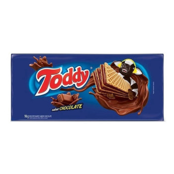 Biscoito Wafer Toddy Sabor Chocolate 94G