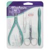 Merheje Basic Kit Manicure Elite Rosa Alicate + Pinca + Tesoura + Espatula