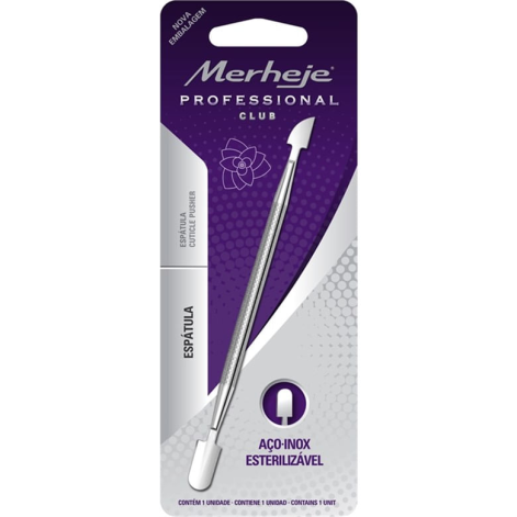 Espátula de Cutícula C03 Pro Inox Dupla Ponta Autoclavável Merheje