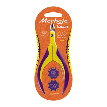 Alicate Cuticulas Merheje Touch Amarelo Violeta Alicate Cuticulas Merheje Touch Amarelo Violeta