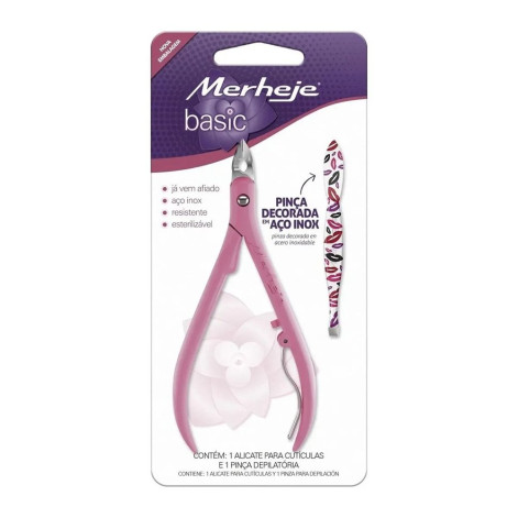 Alicate Cut Basic com Pinça Rosa Sortido