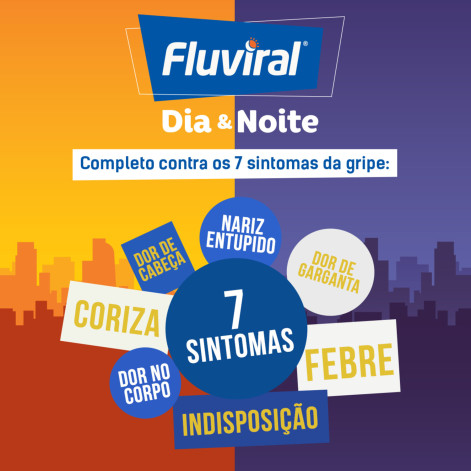 Fluviral Noite 400mg + 20mg + 400mg + 4mg  20 Comprimidos