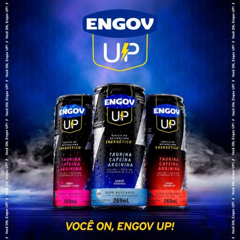 Energético Engov Up Morango e Kiwi 269ml