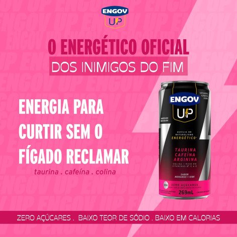 Energético Engov Up Morango e Kiwi 269ml
