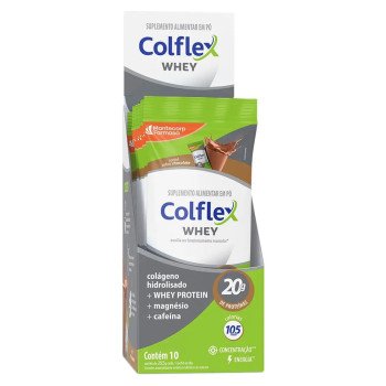 Suplemento Alimentar Colflex Whey Protein Chocolate 10 Sachês