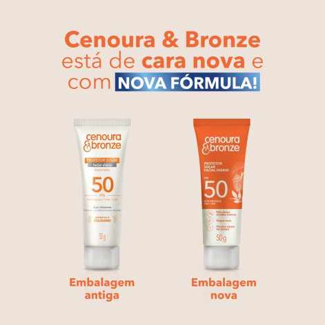 Protetor Solar Cenoura e Bronze Facial Fps50 50g