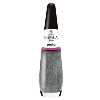 Esmalte Impala Glitter Prata 7,5ml