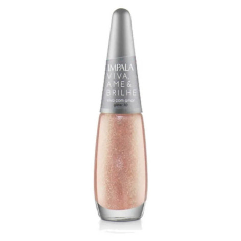 Esmalte Impala Líquido Cintilante Blíster Viva Ame Brilhe Viva com Amor 7.5ml