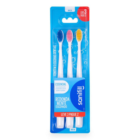 Escova Dental Sanifill Essencial Mci 3Un Escova Dental Sanifill Essencial Mci 3Un