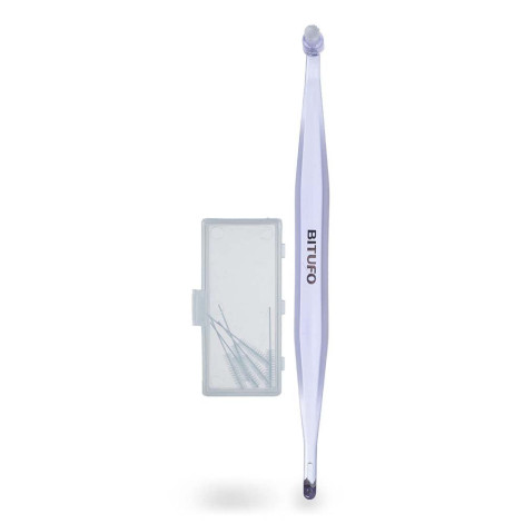 Escova de Dente Bitufo Intertufo Cilíndrica Extramacia 1 Unidade + 6 Refis Interdentais