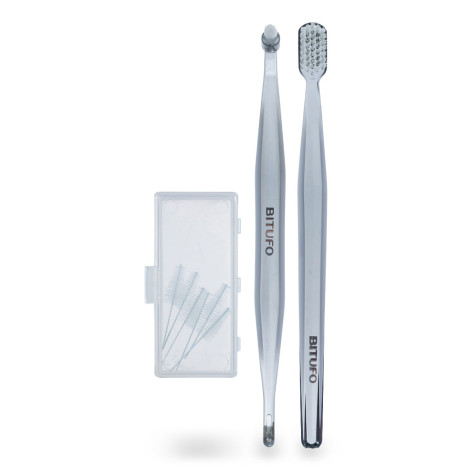 Kit Ortodôntico Bitufo: Escova Ortodôntica 1 Unidade + Escova Intertufo 1 Unidade + Refis Interdentais Cônico 3 a 6,2mm 6 Unidades Kit Ortodôntico Bitufo: Escova Ortodôntica 1 Unidade + Escova Intertufo 1 Unidade + Refis Interdentais Cônico 3 a 6,2mm 6 Unidades