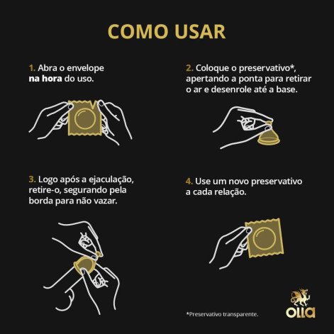 Preservativo Camisinha Olla Lubrificado - Leve 8 Pague 6 Unidades
