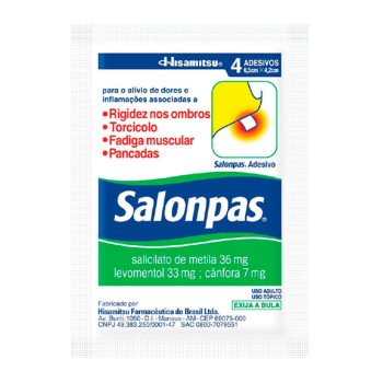 Adesivo Salonpas Pequeno 4 unidades