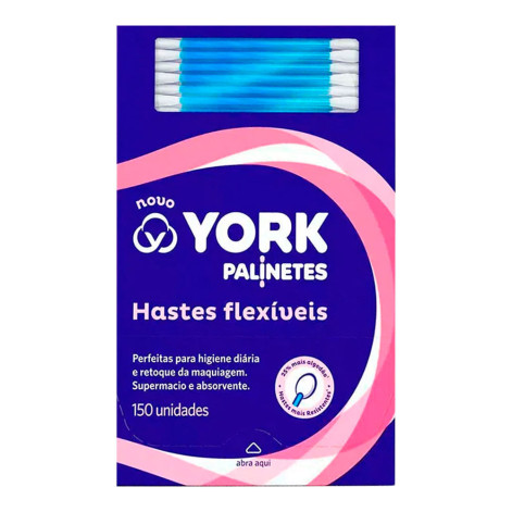 Hastes Flexíveis de Algodão Palinetes York 150 unidades