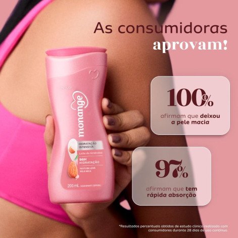 Hidratante Corporal Monange Hidratação Intensiva Leite de Amêndoas 400ml