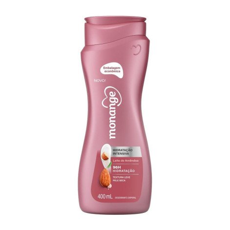 Hidratante Corporal Monange Hidratação Intensiva Leite de Amêndoas 400ml
