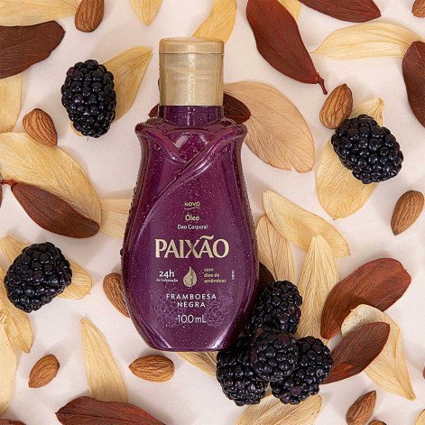 Óleo Corporal de Amêndoas Paixão Framboesa Negra 100ml Óleo Corporal de Amêndoas Paixão Framboesa Negra 100ml