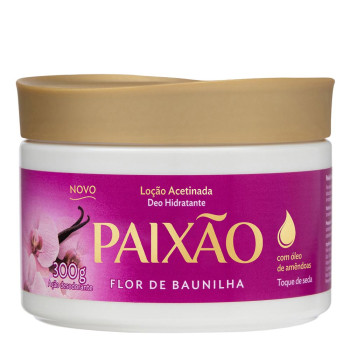Loção Hidratante Desodorante Acetinada Paixão Flor de Baunilha 300g