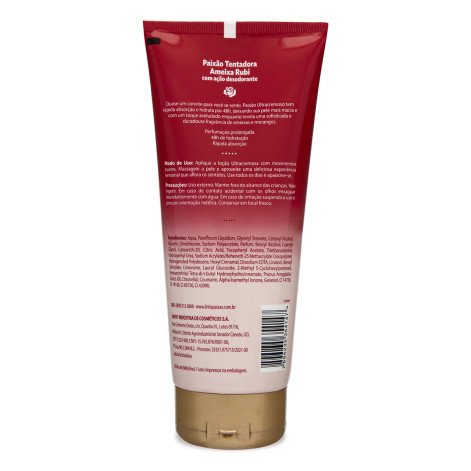 Loção Hidratante Paixão Tentadora Ameixa e Rubi Ultracremosa 200ml