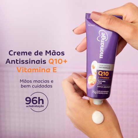 Loção Hidratante Mãos Monange Antissinais Q10 com Vitamina E 75g