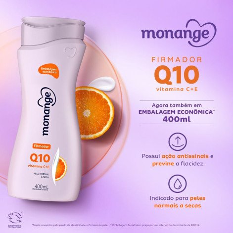 Hidratante Corporal Firmador Monange Q10 Vitamina C + E Pele Normal a Seca 400ml